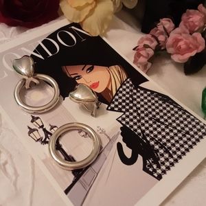 VINTAGE DULCE OF TAXCO, MEXICO TWO IN ONE, STERLING EARRINGS